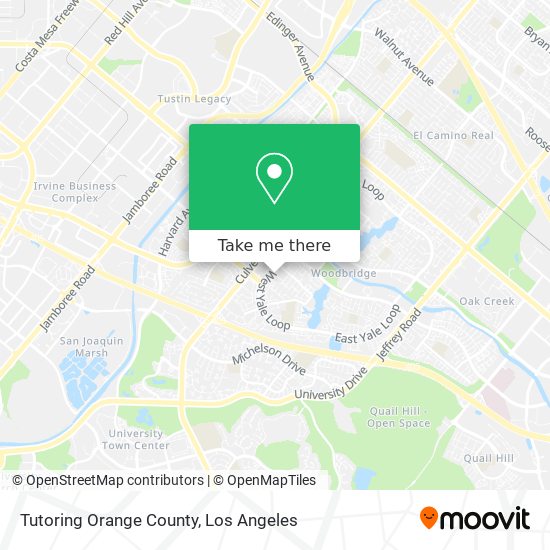 Mapa de Tutoring Orange County