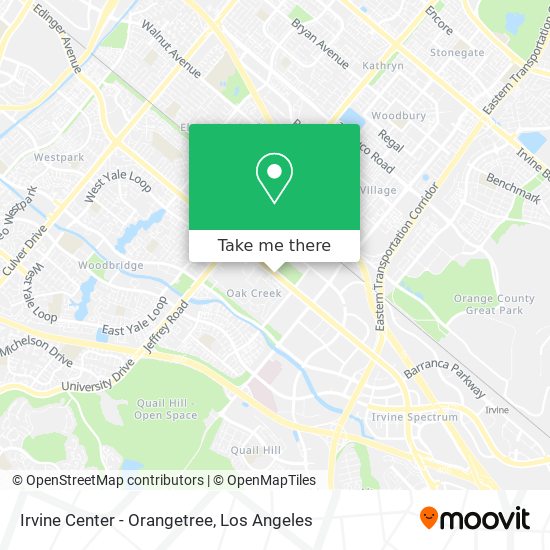 Mapa de Irvine Center - Orangetree