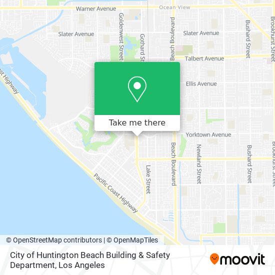 City of Huntington Beach Building & Safety Department map