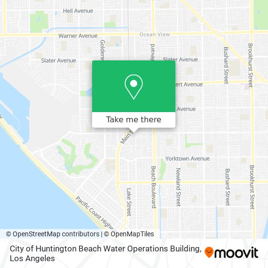 City of Huntington Beach Water Operations Building map