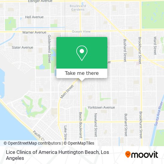 Lice Clinics of America Huntington Beach map