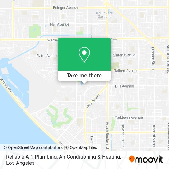 Reliable A-1 Plumbing, Air Conditioning & Heating map