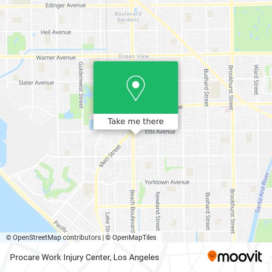 Procare Work Injury Center map