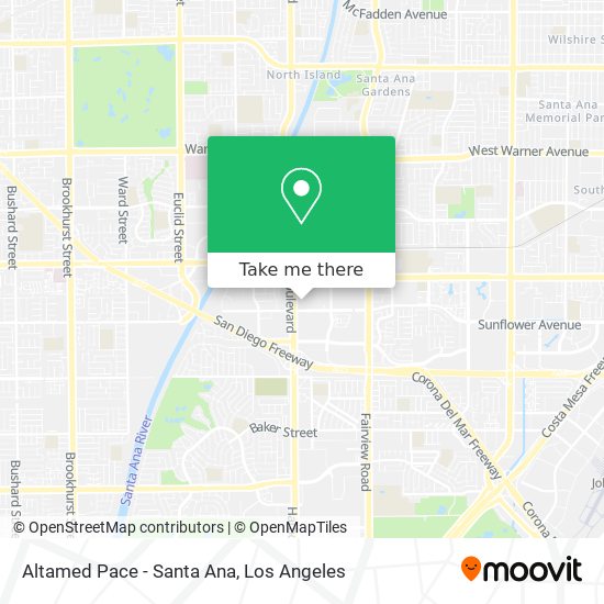 Altamed Pace - Santa Ana map