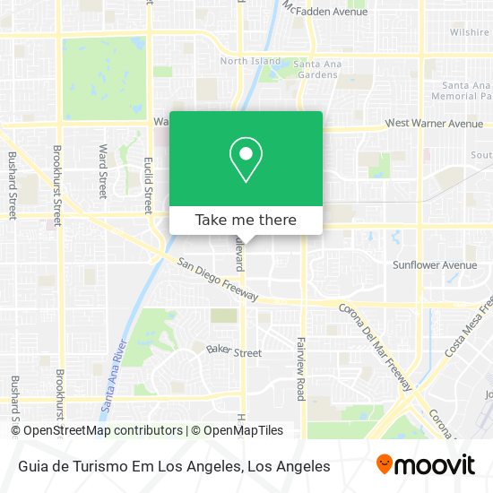 Mapa de Guia de Turismo Em Los Angeles