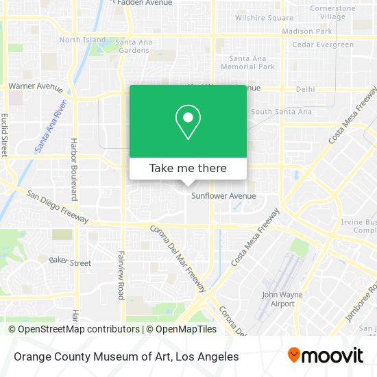 Orange County Museum of Art map