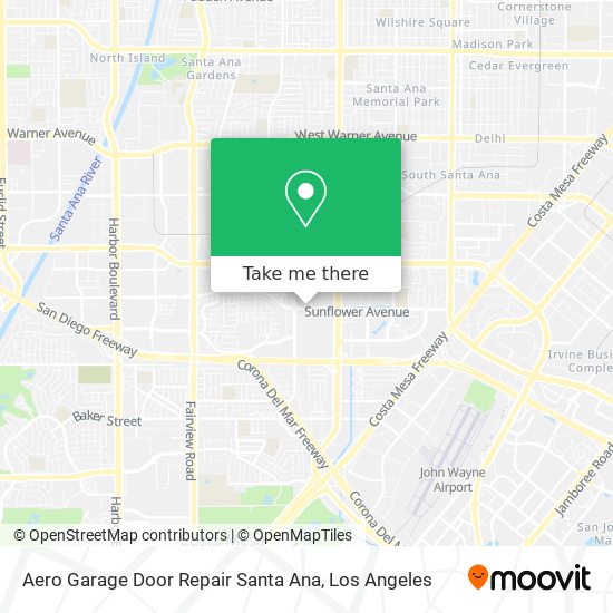 Aero Garage Door Repair Santa Ana map