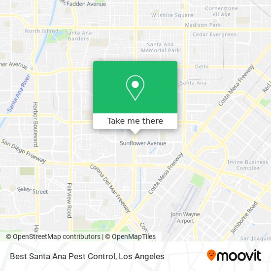 Best Santa Ana Pest Control map