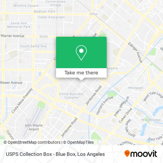 USPS Collection Box - Blue Box map