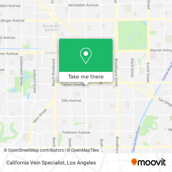 California Vein Specialist map