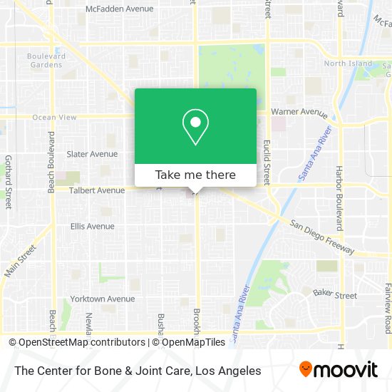 The Center for Bone & Joint Care map