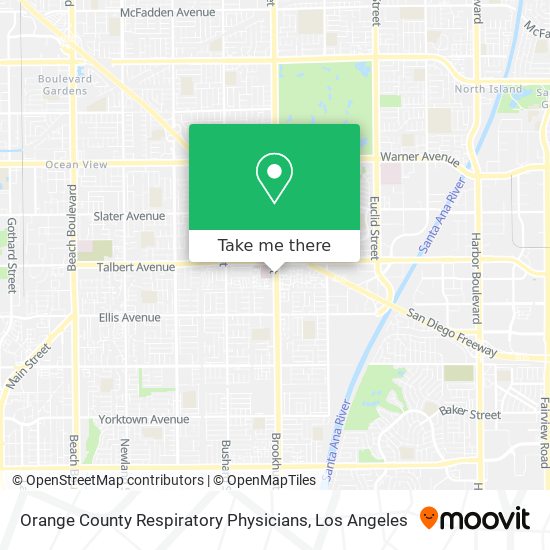 Orange County Respiratory Physicians map