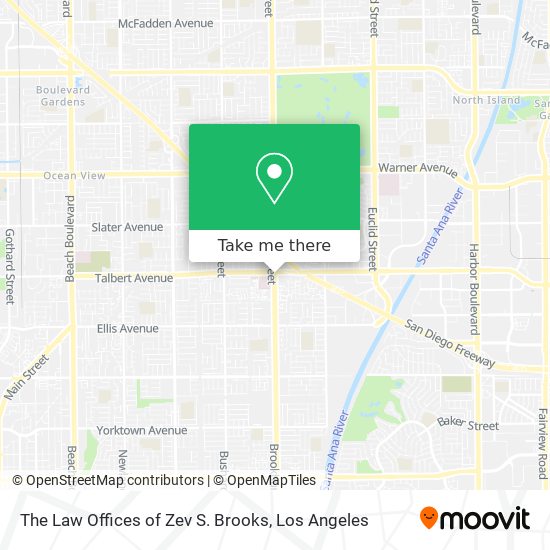 The Law Offices of Zev S. Brooks map