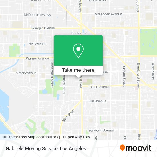 Gabriels Moving Service map