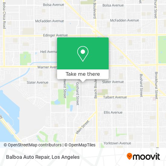 Balboa Auto Repair map