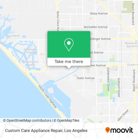 Mapa de Custom Care Appliance Repair