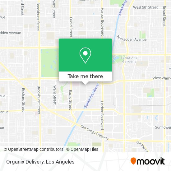 Mapa de Organix Delivery