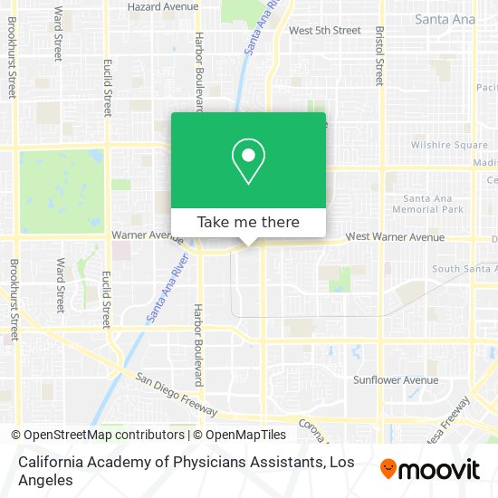 California Academy of Physicians Assistants map