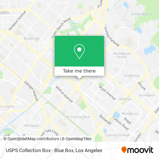 Mapa de USPS Collection Box - Blue Box