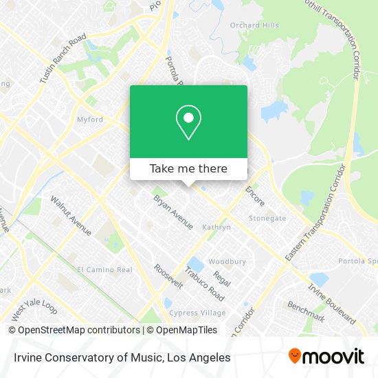 Irvine Conservatory of Music map
