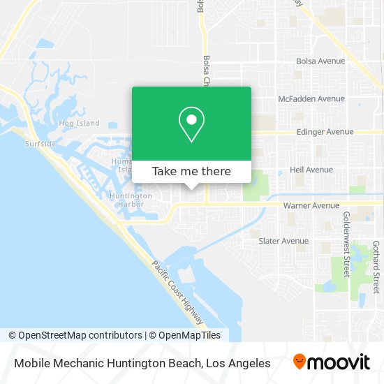 Mapa de Mobile Mechanic Huntington Beach