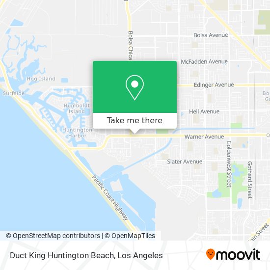 Duct King Huntington Beach map