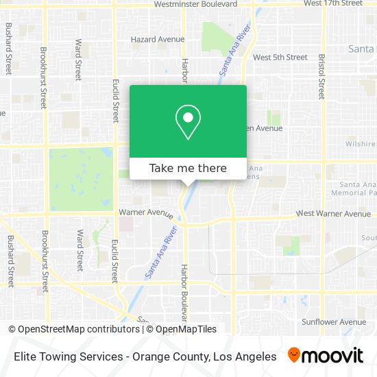 Mapa de Elite Towing Services - Orange County