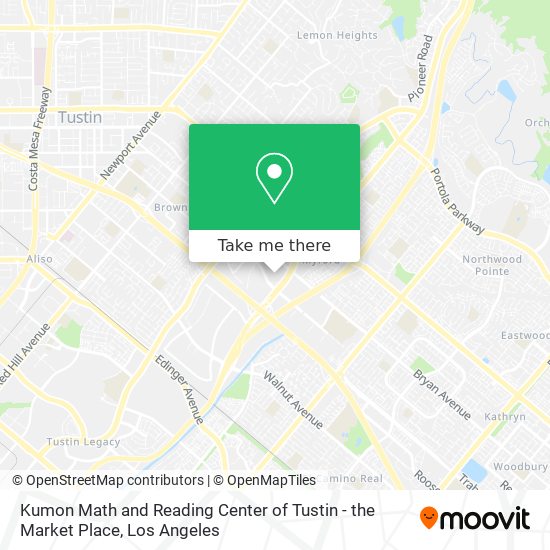 Kumon Math and Reading Center of Tustin - the Market Place map