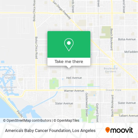 America's Baby Cancer Foundation map