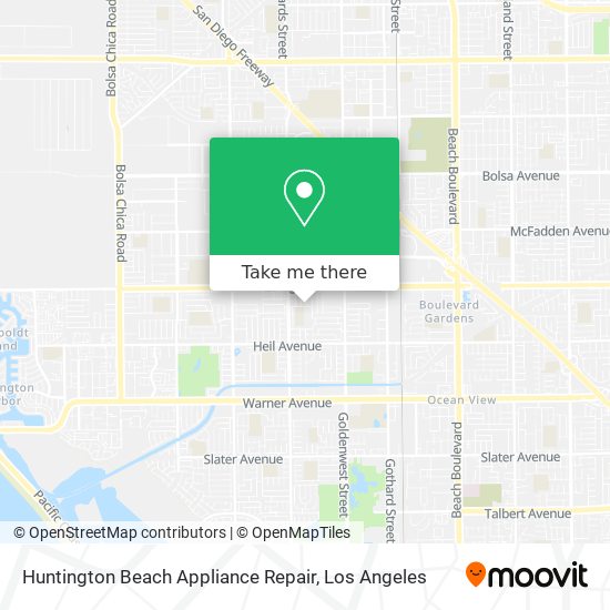 Huntington Beach Appliance Repair map