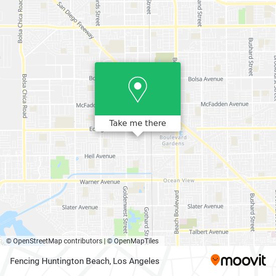 Fencing Huntington Beach map