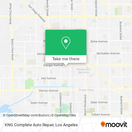 KNG Complete Auto Repair map