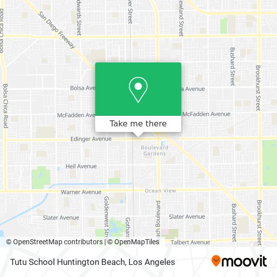 Mapa de Tutu School Huntington Beach