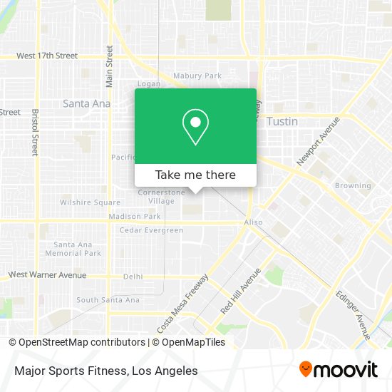 Major Sports Fitness map