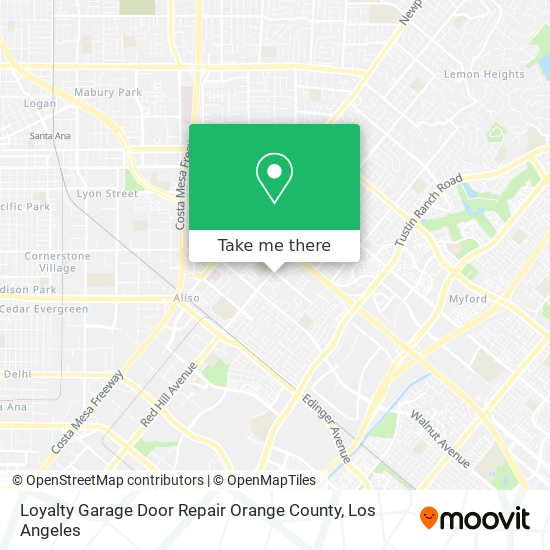 Loyalty Garage Door Repair Orange County map