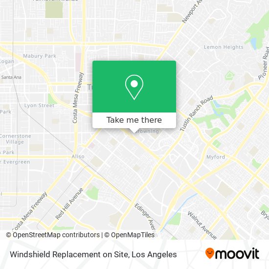 Mapa de Windshield Replacement on Site