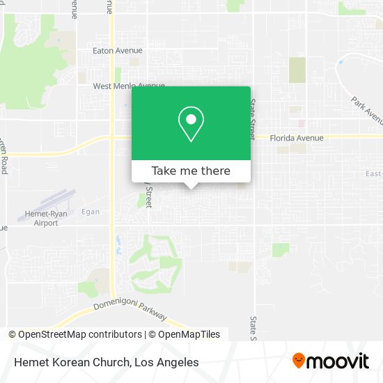 Hemet Korean Church map