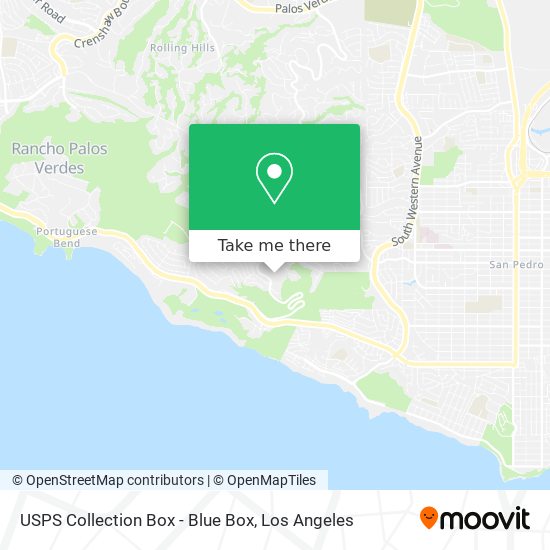 Mapa de USPS Collection Box - Blue Box