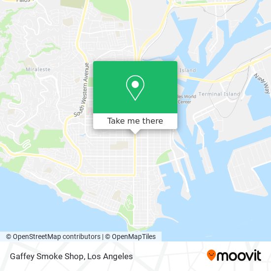 Mapa de Gaffey Smoke Shop