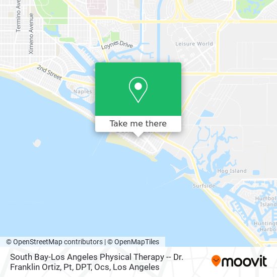 Mapa de South Bay-Los Angeles Physical Therapy -- Dr. Franklin Ortiz, Pt, DPT, Ocs