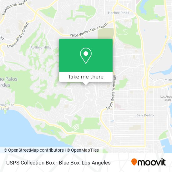 Mapa de USPS Collection Box - Blue Box