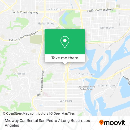 Mapa de Midway Car Rental San Pedro / Long Beach