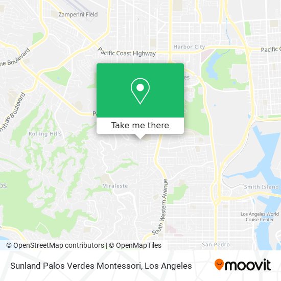 Sunland Palos Verdes Montessori map