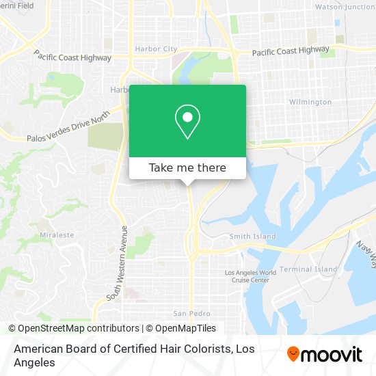 American Board of Certified Hair Colorists map