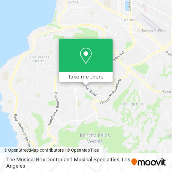 The Musical Box Doctor and Musical Specialties map