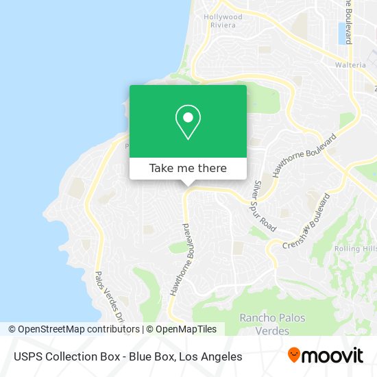 Mapa de USPS Collection Box - Blue Box