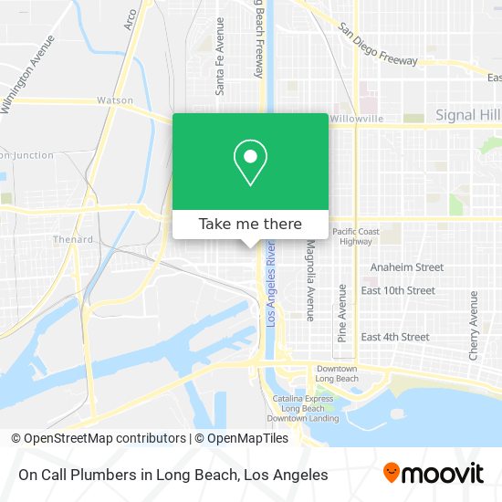 On Call Plumbers in Long Beach map