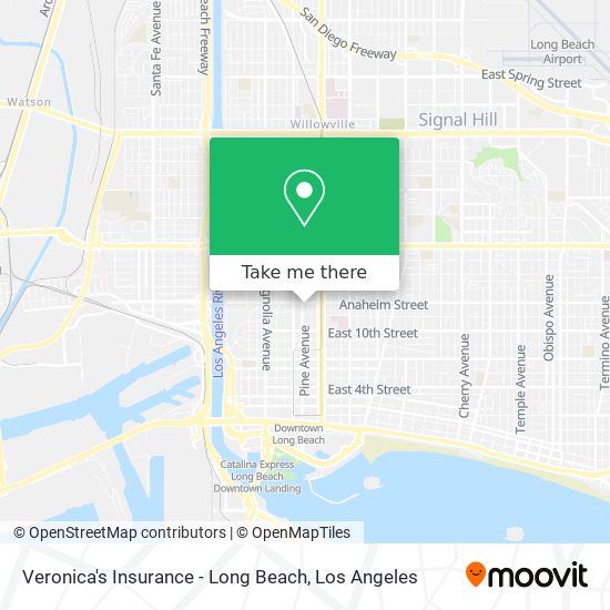 Veronica's Insurance - Long Beach map