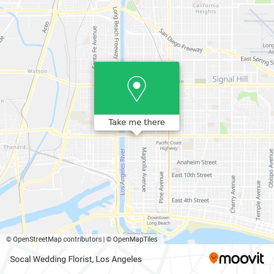 Socal Wedding Florist map