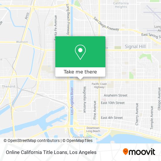 Online California Title Loans map